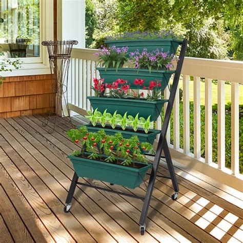 free standing metal flower box|outdoor free standing planters.